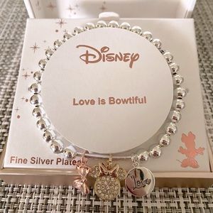 BRAND NEW Disney fine silver plated stretchy bracelet ❤️ Box included ❤️